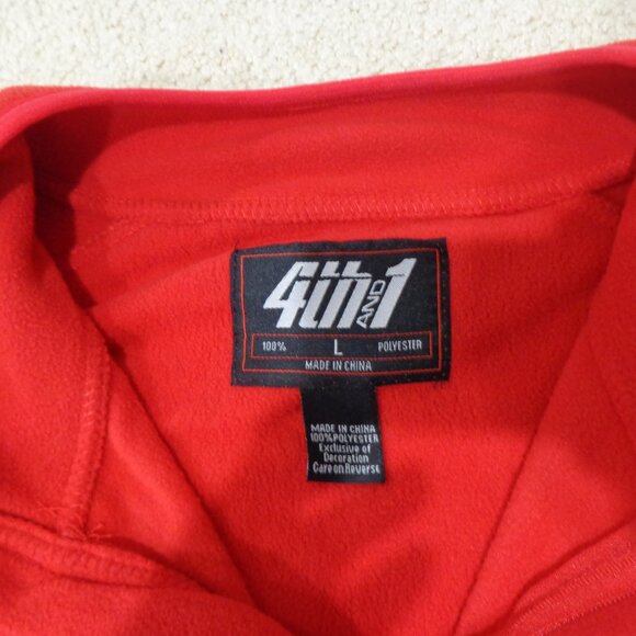 Ohio State Buckeyes Sweater Red 1/4 Zip Fleece Sweatshirt OSU Football Adult's L - Picture 5 of 6